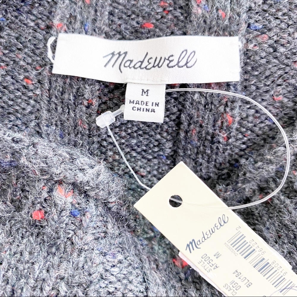 Madewell Coal Gray DONEGAL Rolled Mock Neck Dress - Picture 10 of 11